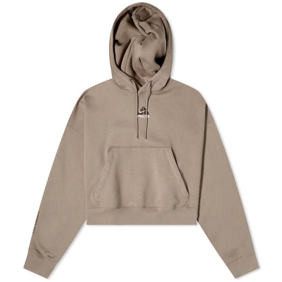 Nike Women's ACG "Tuff Knit" Fleece Hoody in Moon Fossil/Ironstone Size XL - Picture 1 of 6